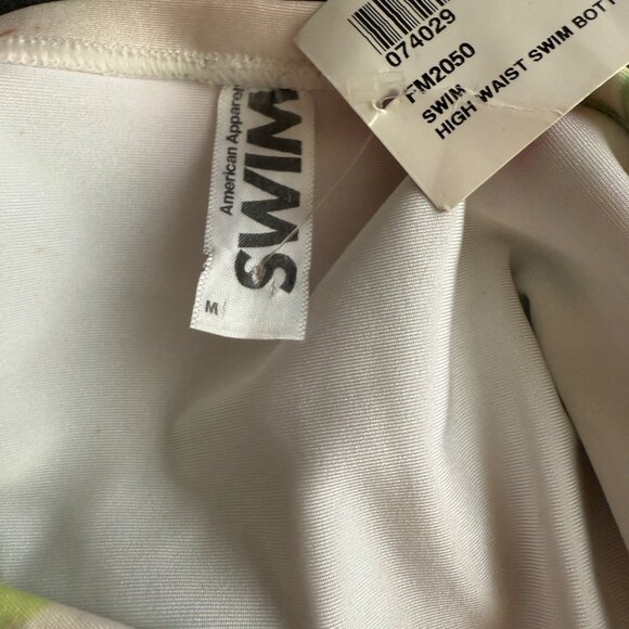 American Apparel Womens High Waist Swim Bottoms Floral M - Picture 4 of 5